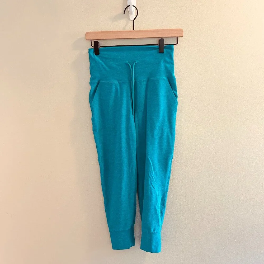 Beyond Yoga Spacedye Commuter Midi Leggings Size Medium Peacock Blue Heather Gym - Picture 14 of 14